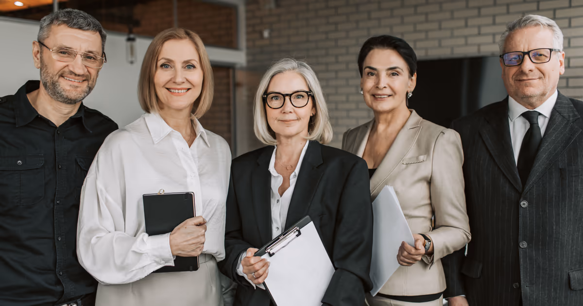 Business team representing a company's professional digital identity
